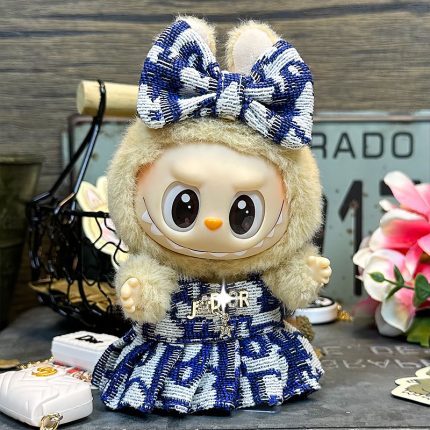 Labubu Chic and Charisma Blue Elegance