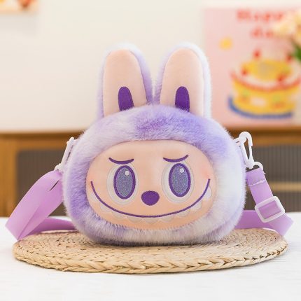 Labubu Plush Shoulder Bag Purple Big Into Energy Series
